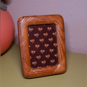 Vintage Mid Century Modern Teak Wood Picture Frame - Size 3.5x5